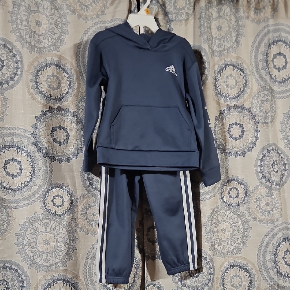 Adidas Navy Blue Hoodie and Pants Set